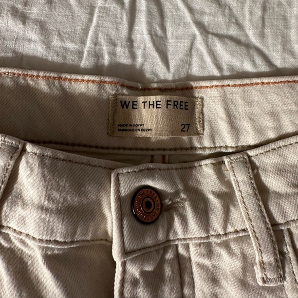 Free People x We The Free Cream Barrel Jeans - Picture 10 of 10